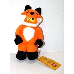 Lego Minifigure Fox Costume Girl Plush Official Manhattan Toy Co Brick Orange 9”